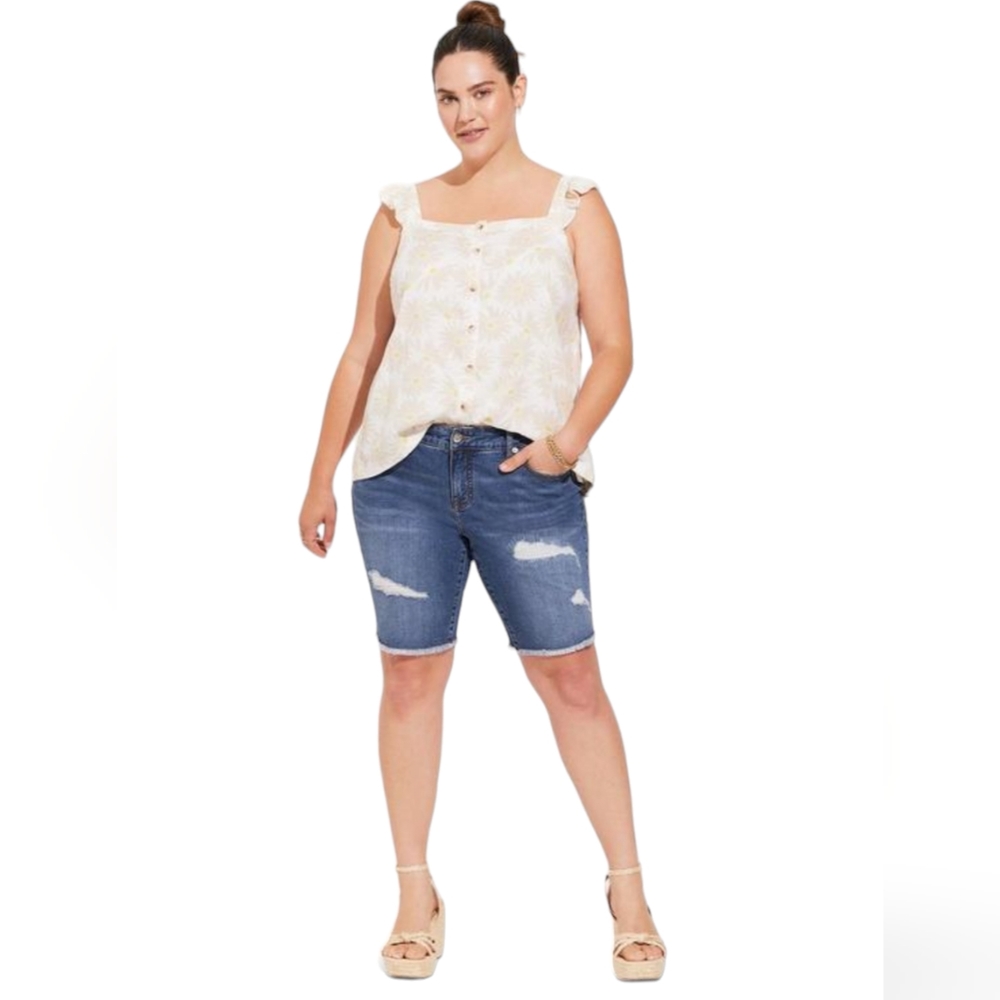 TORRID Ruffle Daisy Tank Top - Picture 4 of 6